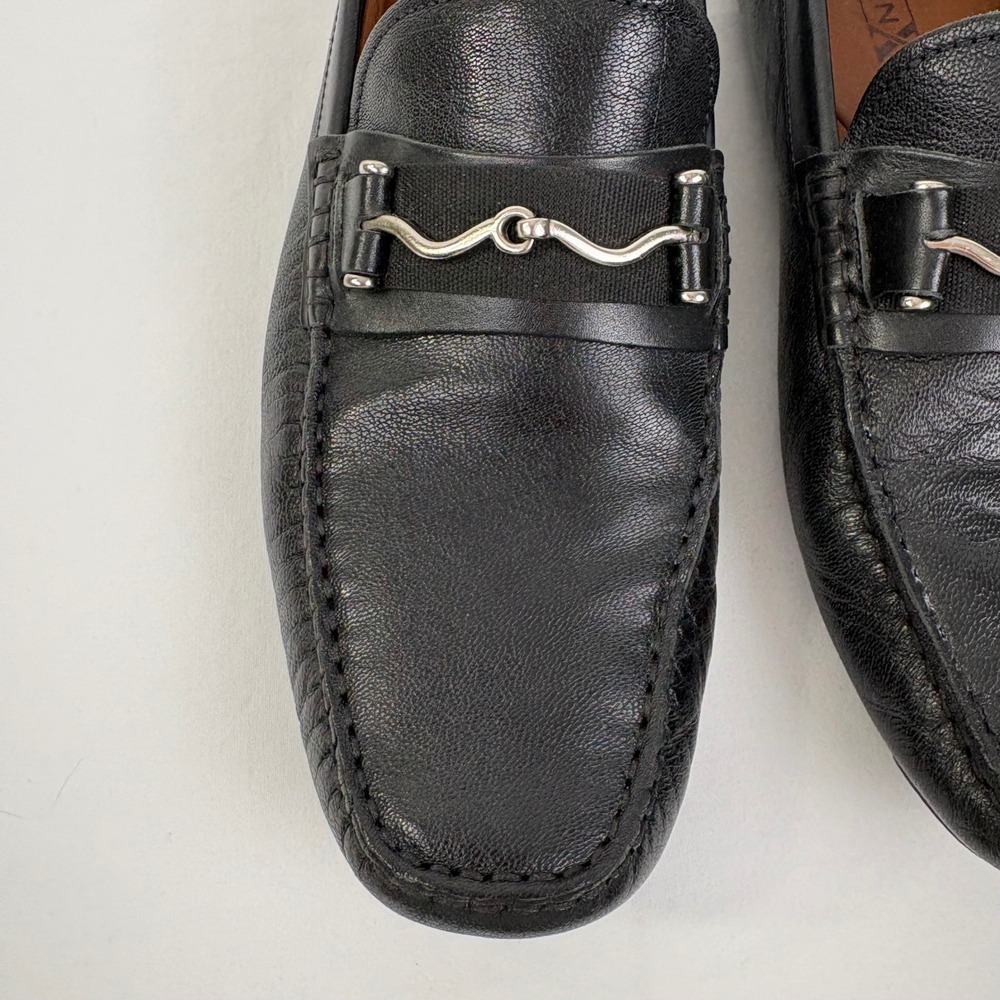 Section X Mens Black Leather Bit Driving Moc Loafers Size 10 M - Picture 6 of 10
